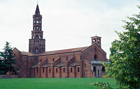 Abbey of chiaravalle milanese the church and its bell tower photo